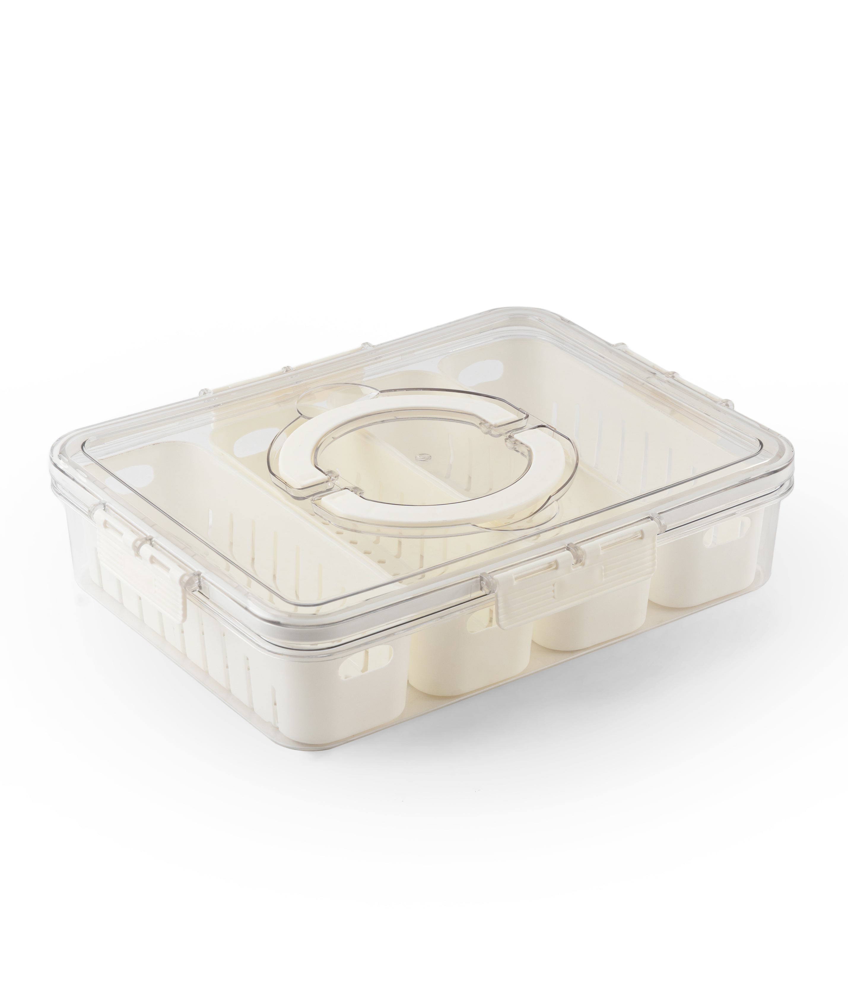 Storage Box- 4 Compartments | White | Air Tight