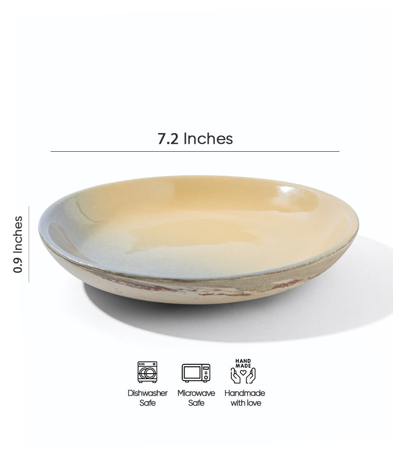 Pluto Lilac Khaki Plate | Small Plate | 7.2 inches | Lilac & Yellow