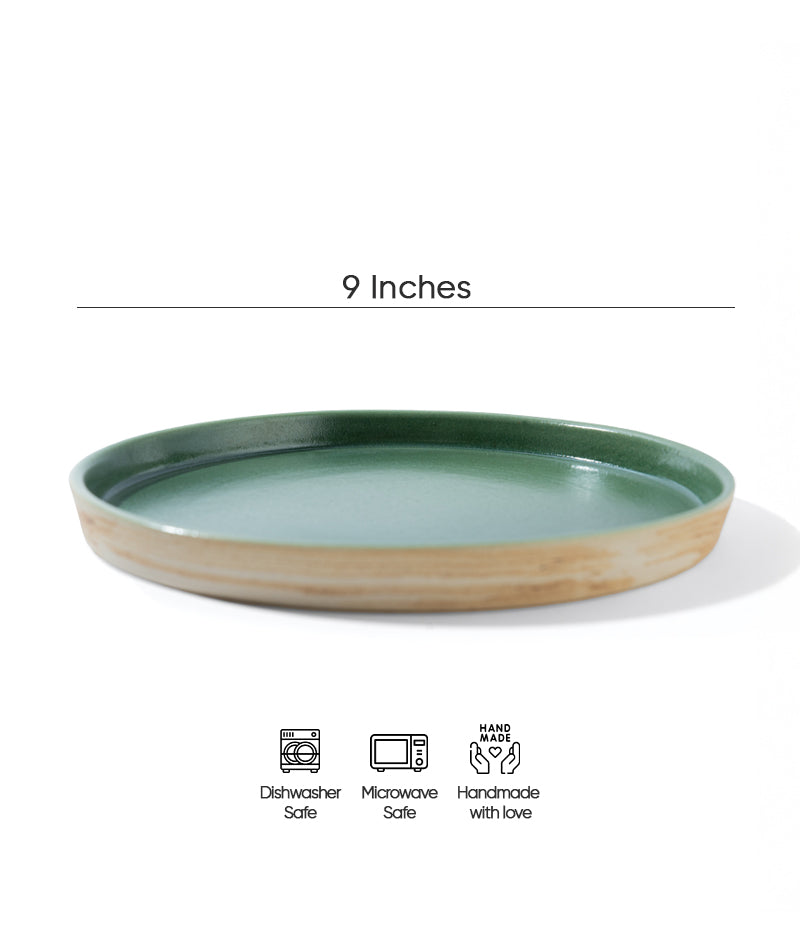 Sheesham Plate | Large Plate | 9 inches | Green