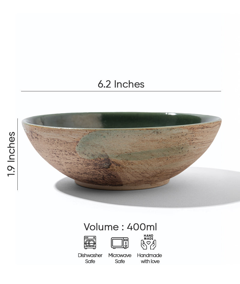 Sheesham Bowl | Everyday Bowl | 400 ml | Green & Brown