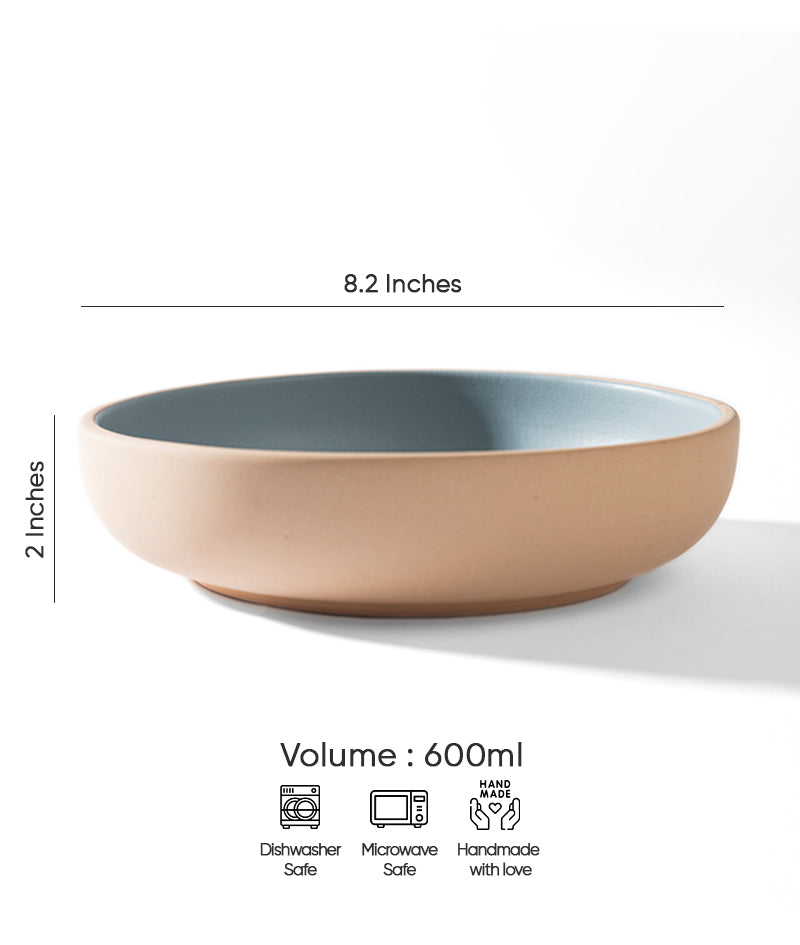 Carolina Mud Bowl | Everyday Bowl | 600 ml | Blue & Beige