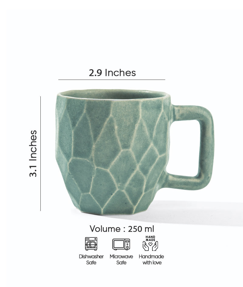 Teal Mosaic Mug | 250 ml | Teal