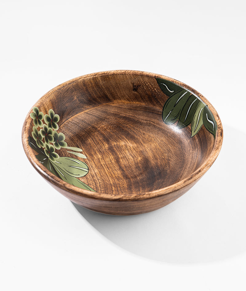 Wildleaf Wooden Bowl | Serving Bowl | 1300 ml | Large