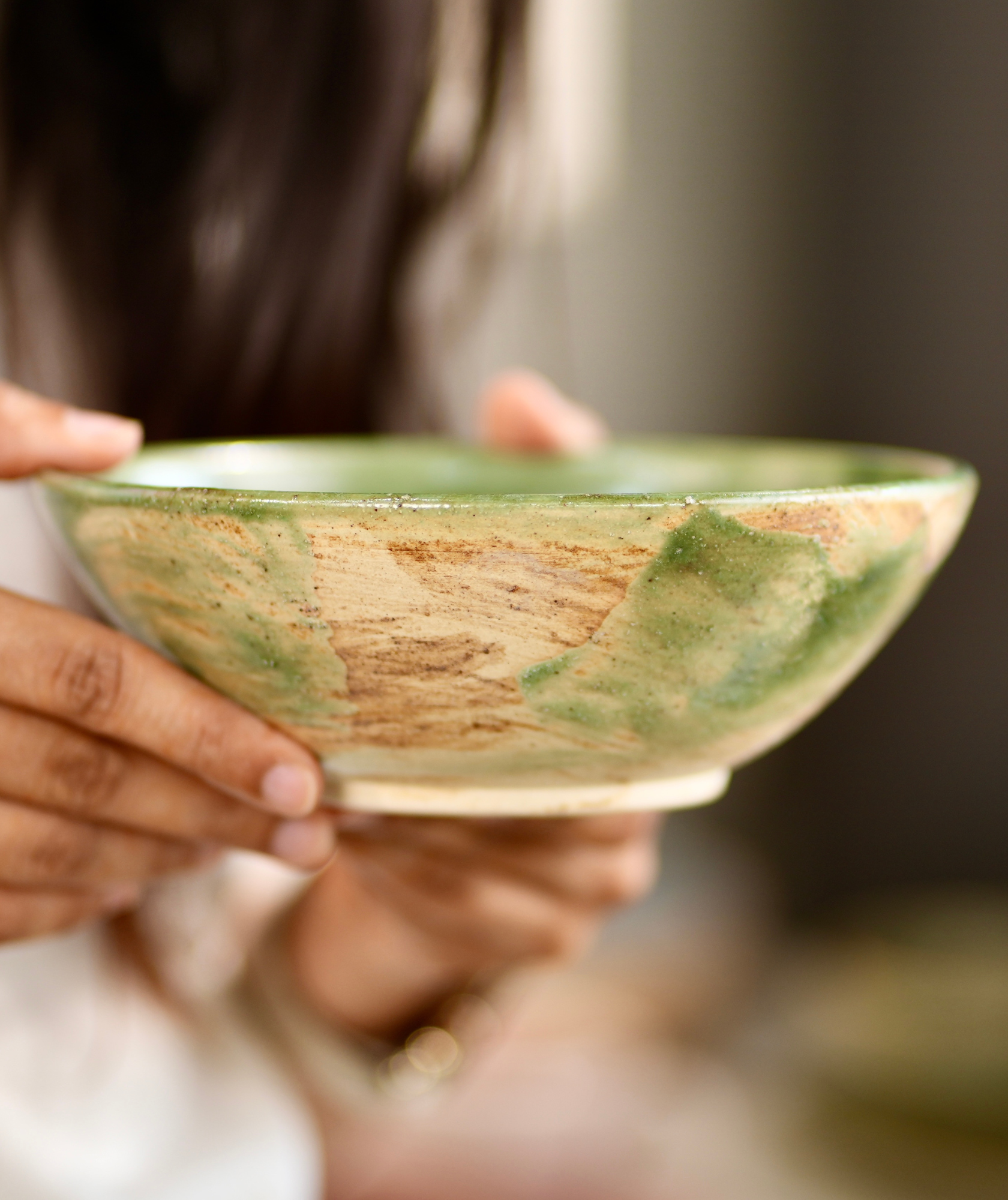 Sheesham Bowl | Everyday Bowl | 400 ml | Green & Brown