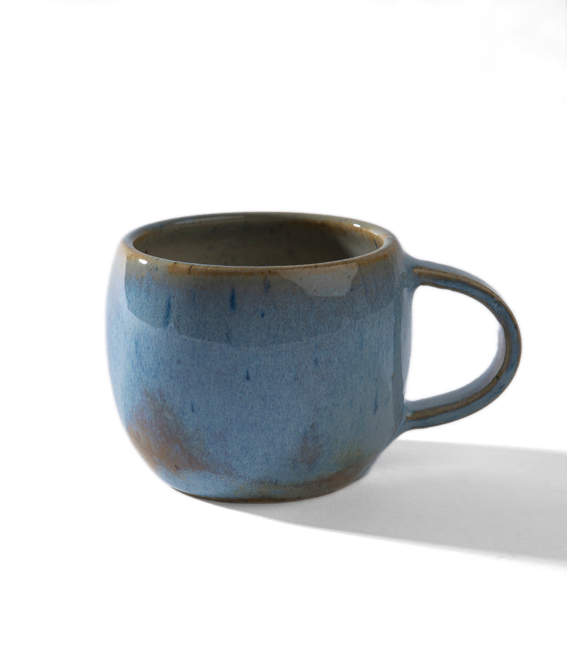 Azure Bloom Mug | 275 ml | Blue & Brown