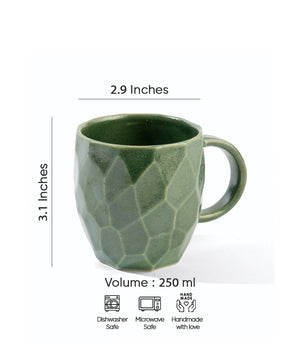 Fern Stroked Mug | 250 ml | Green
