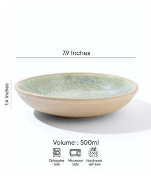 Green Earth Bowl | Everyday Bowl | 500 ml | Green & Beige