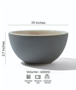 Blush & Grey Bowl | Everyday Bowl | 400 ml | Pink & Grey