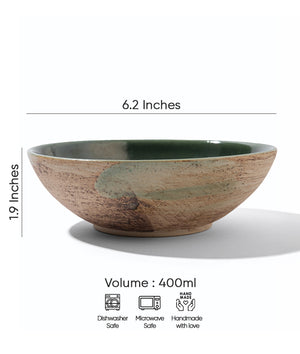 Sheesham Bowl | Everyday Bowl | 400 ml | Green & Brown