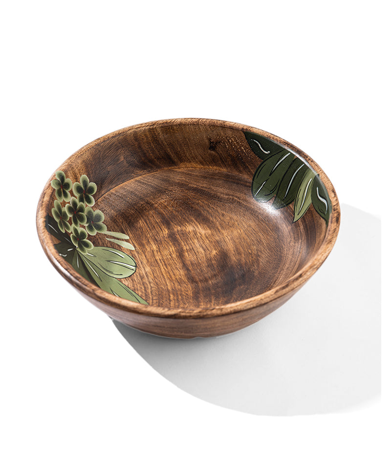 Green Wooden Bowl