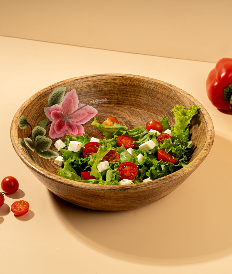 Red Wooden Bowl